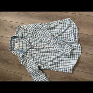 Size Large hollister flannel blue/white